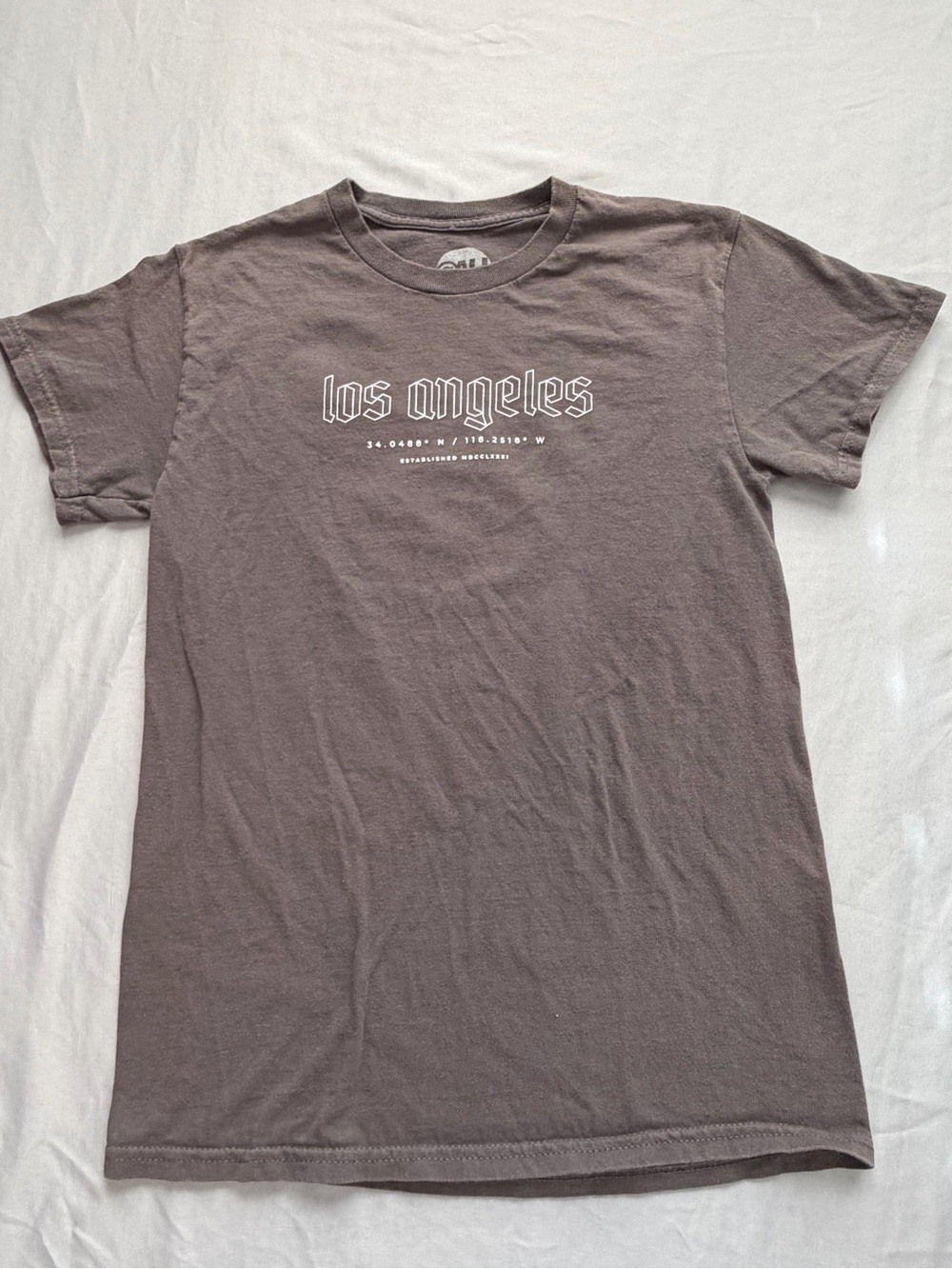 Los Angeles Graphic Tee - Women's Short Sleeve Gray Crewneck